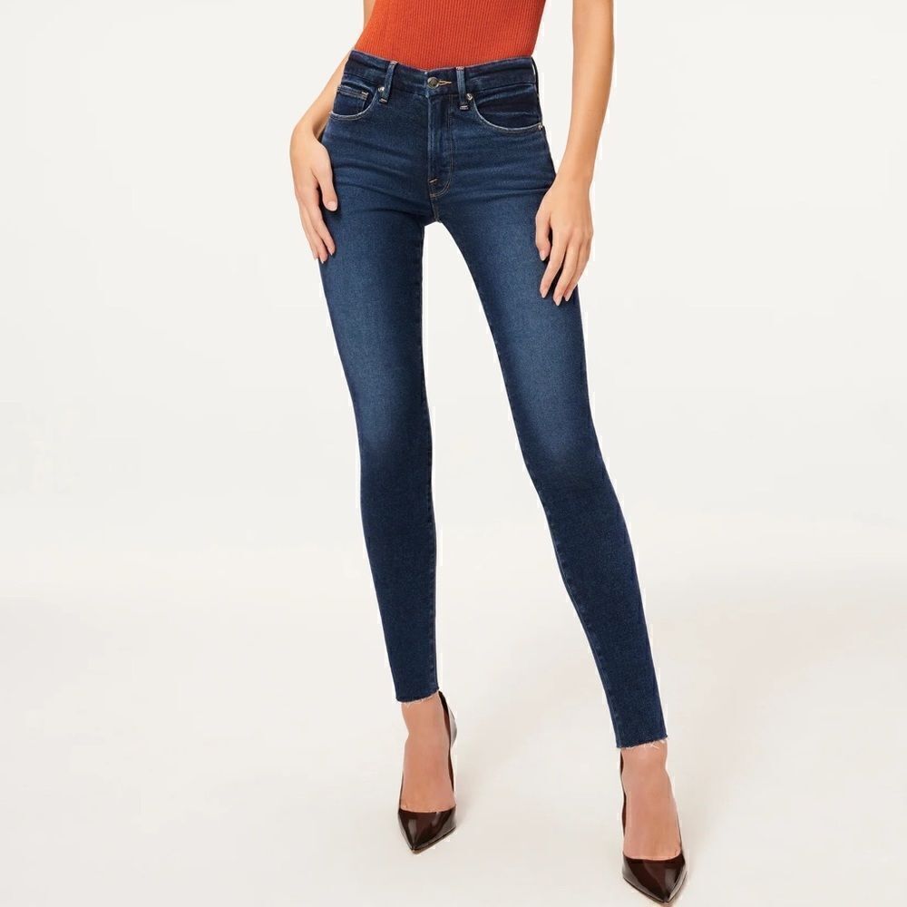Good American Good Legs Skinny Raw Hem jeans Sz 26
